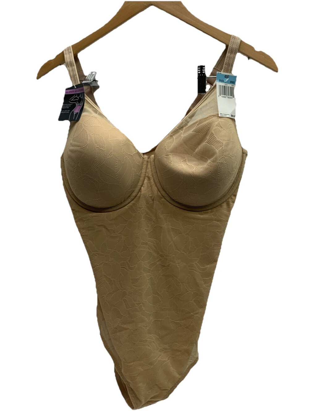 Bali Ultra Light Body Briefer Shaper Firm Control Underwire Suit DF6552 Size 40C